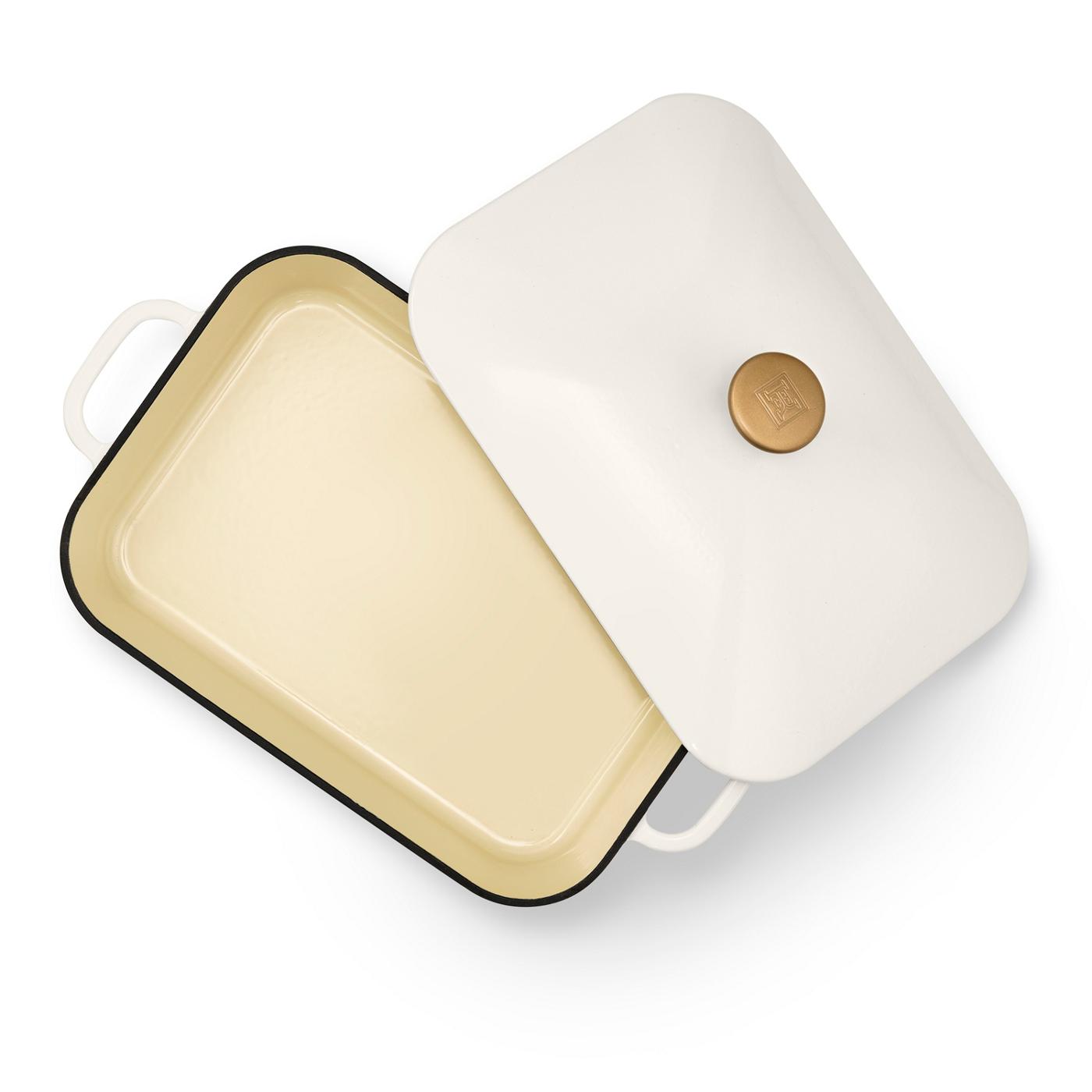 Kitchen & Table by HEB Enameled Cast Iron Bake Dish Cloud White