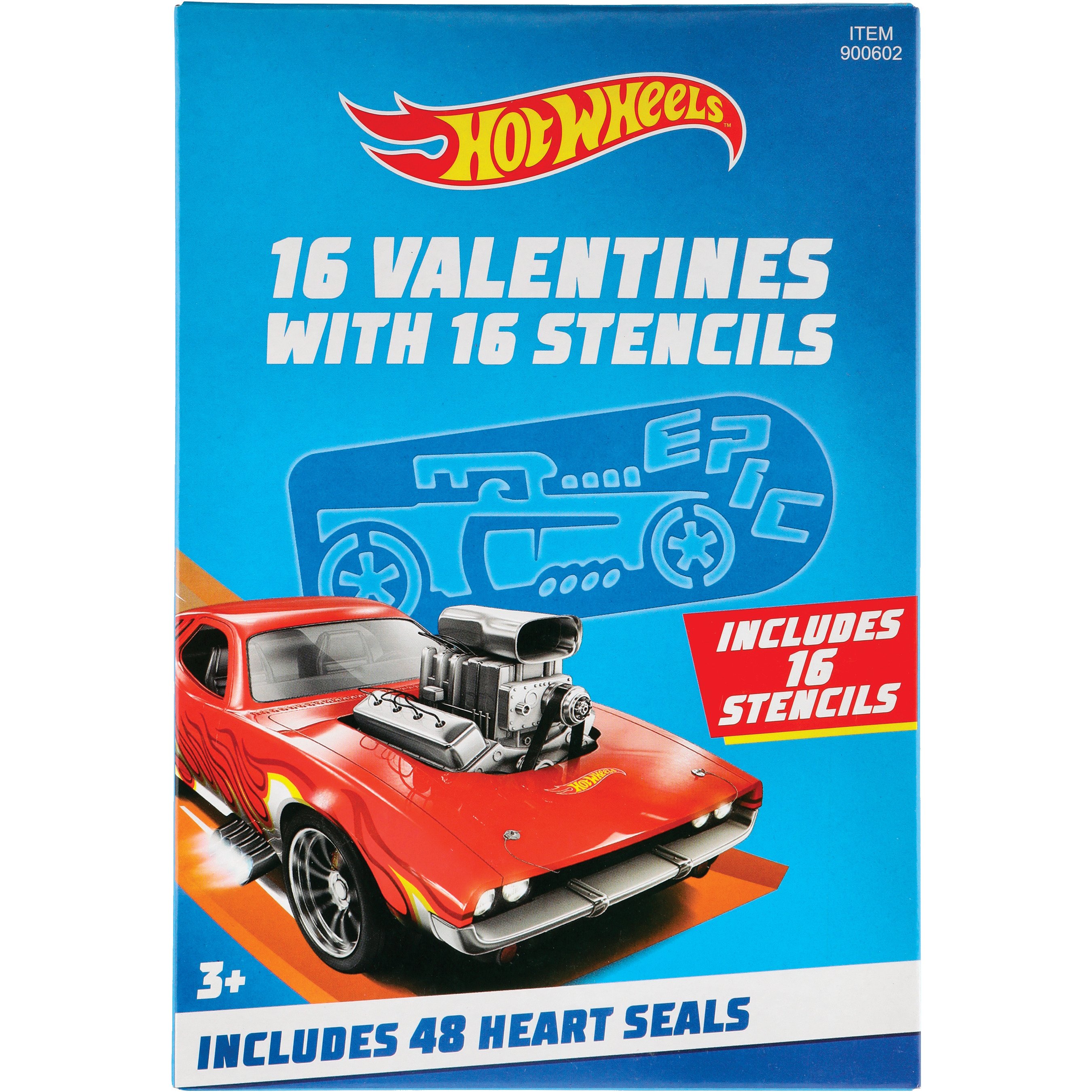 Hot Wheels Stencil Valentine Exchange Cards - Shop Invites &amp; thank you ...
