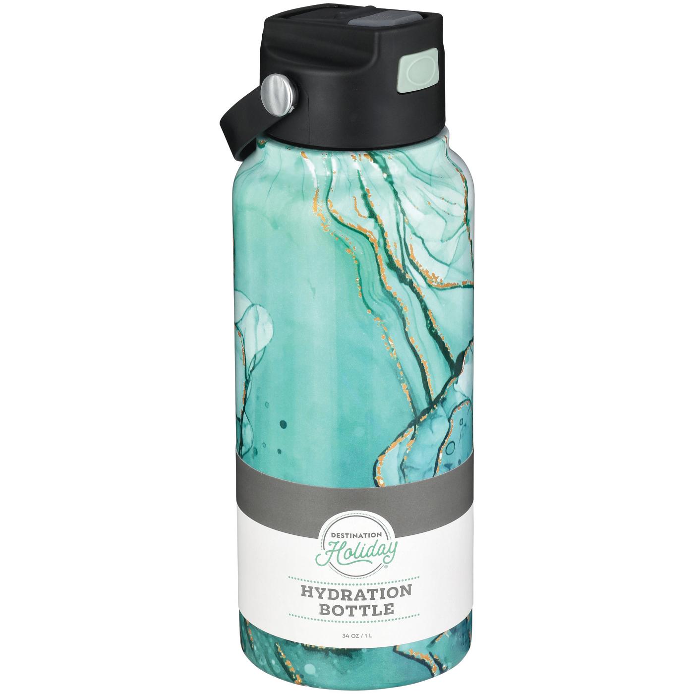 Destination Holiday Hydration Bottle - Green Marble; image 1 of 2