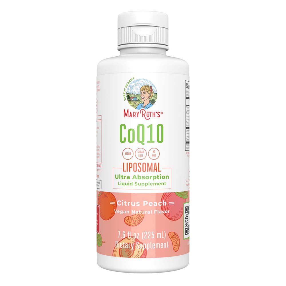 Mary Ruth's CoQ10 Liposomal Liquid Supplement - Citrus Peach, 7.6 oz