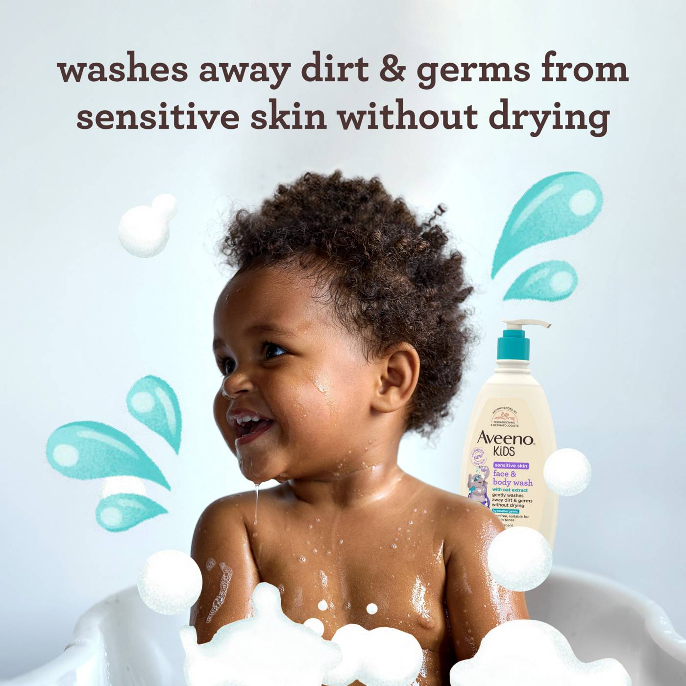 Aveeno Kids Sensitive Skin Face & Body Wash; image 3 of 4