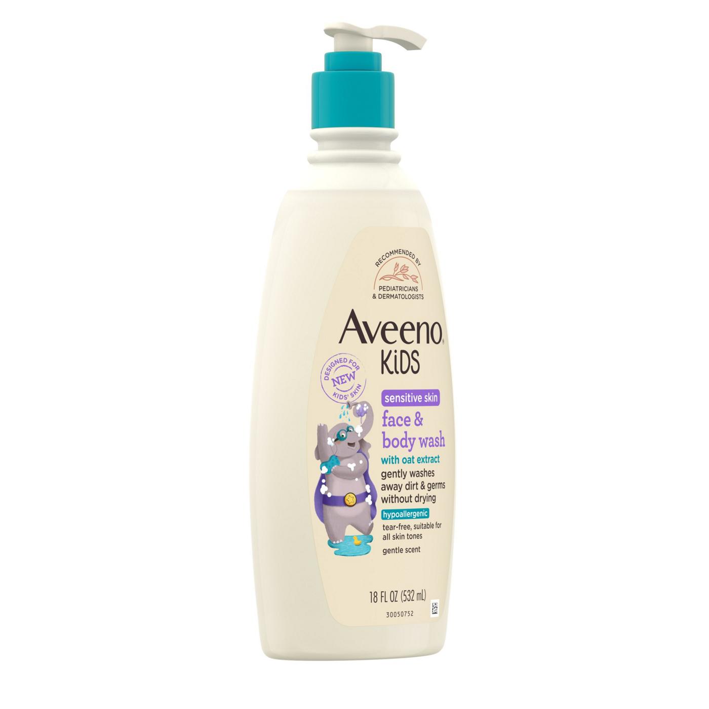 Aveeno Kids Sensitive Skin Face & Body Wash; image 4 of 4