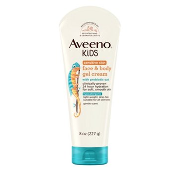 Aveeno Kids Sensitive Skin Face & Body Gel Cream, 8 oz
