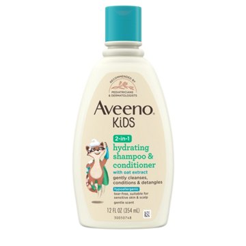 Aveeno Baby Kids 2 in 1 Hydrating Shampoo & Conditioner, 12 oz