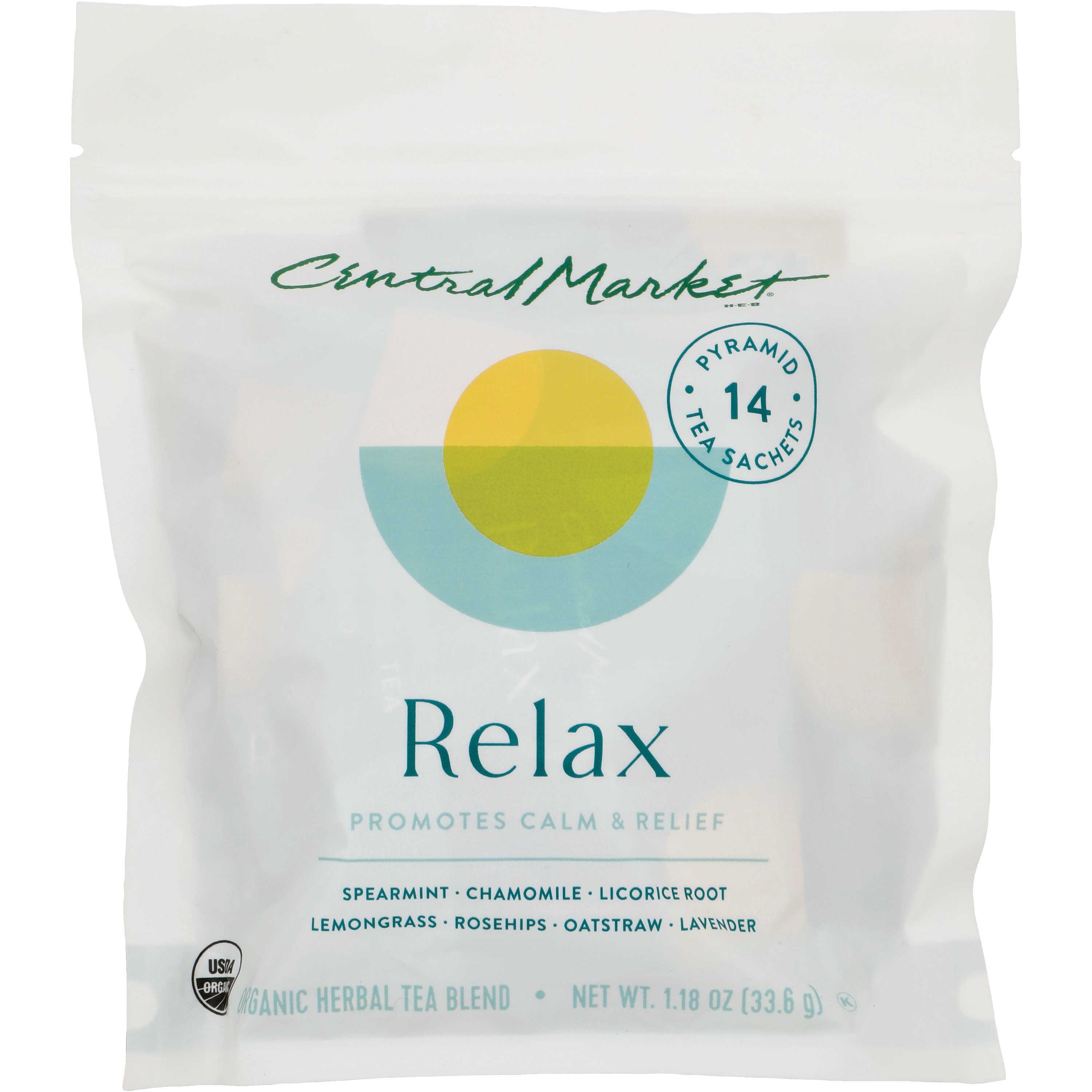 Central Market Organic Herbal Tea Blend - Relax, 14 ct | Central