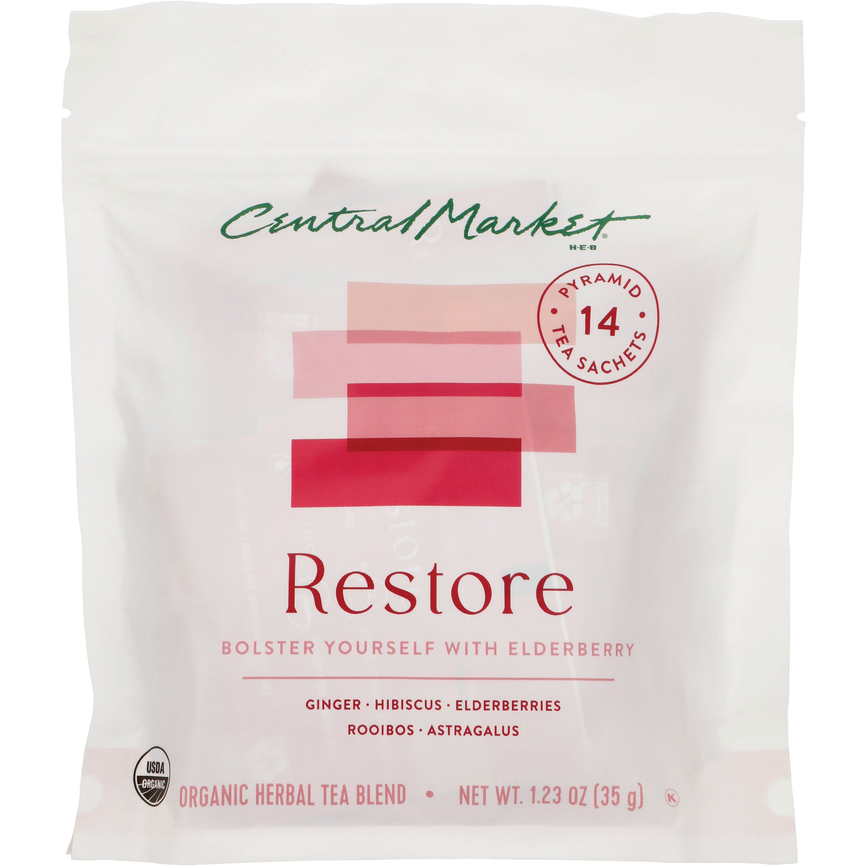 Central Market Organic Herbal Tea Blend - Restore, 14 ct | Central ...