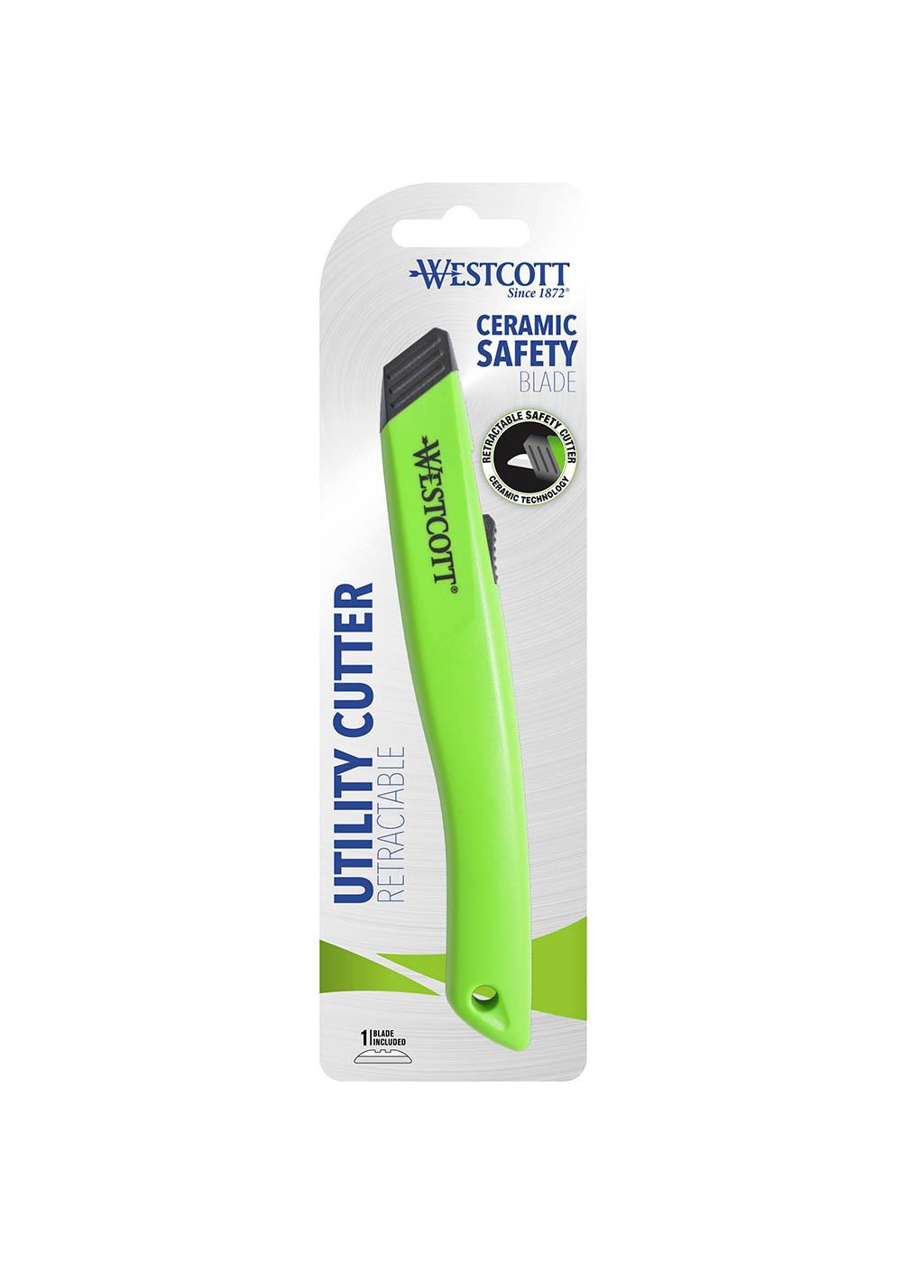 Westcott® Safety Ceramic Blade Box Cutter, 0.5 Blade, 6.15