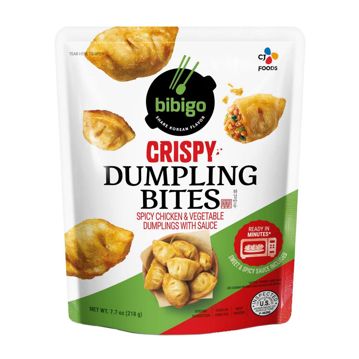 Bibigo Frozen Crispy Spicy Chicken & Vegetable Dumpling Bites; image 1 of 2