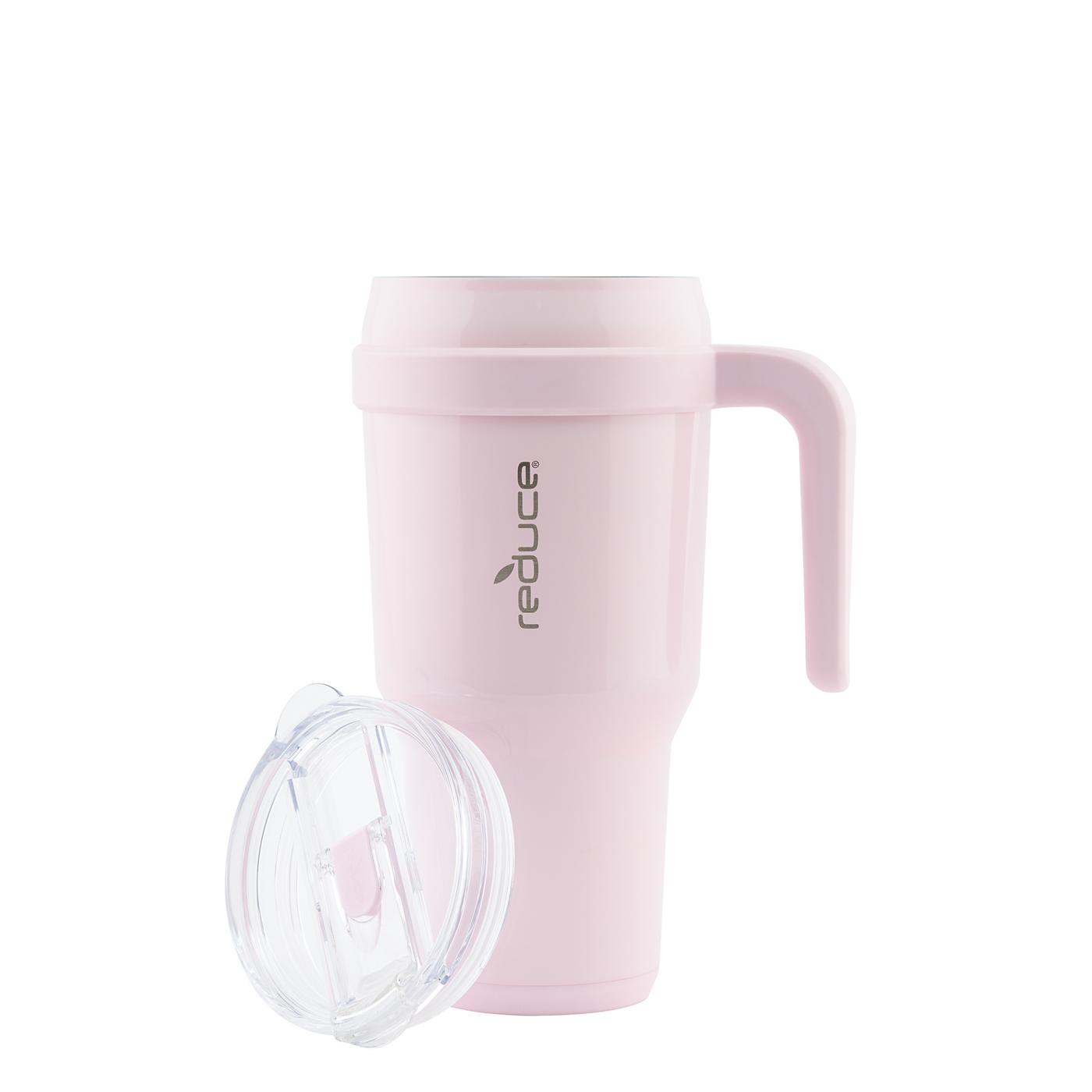 Reduce Cold One Tumbler with Handle - Pink Quartz