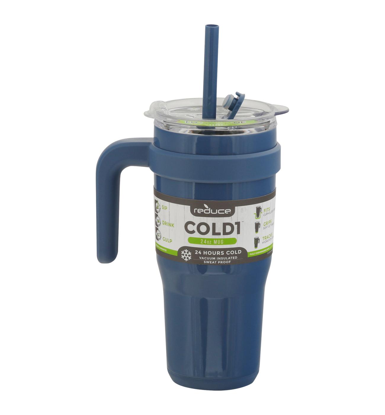 Reduce Cold1 Straw Tumbler with Handle - Mineral Blue; image 1 of 2