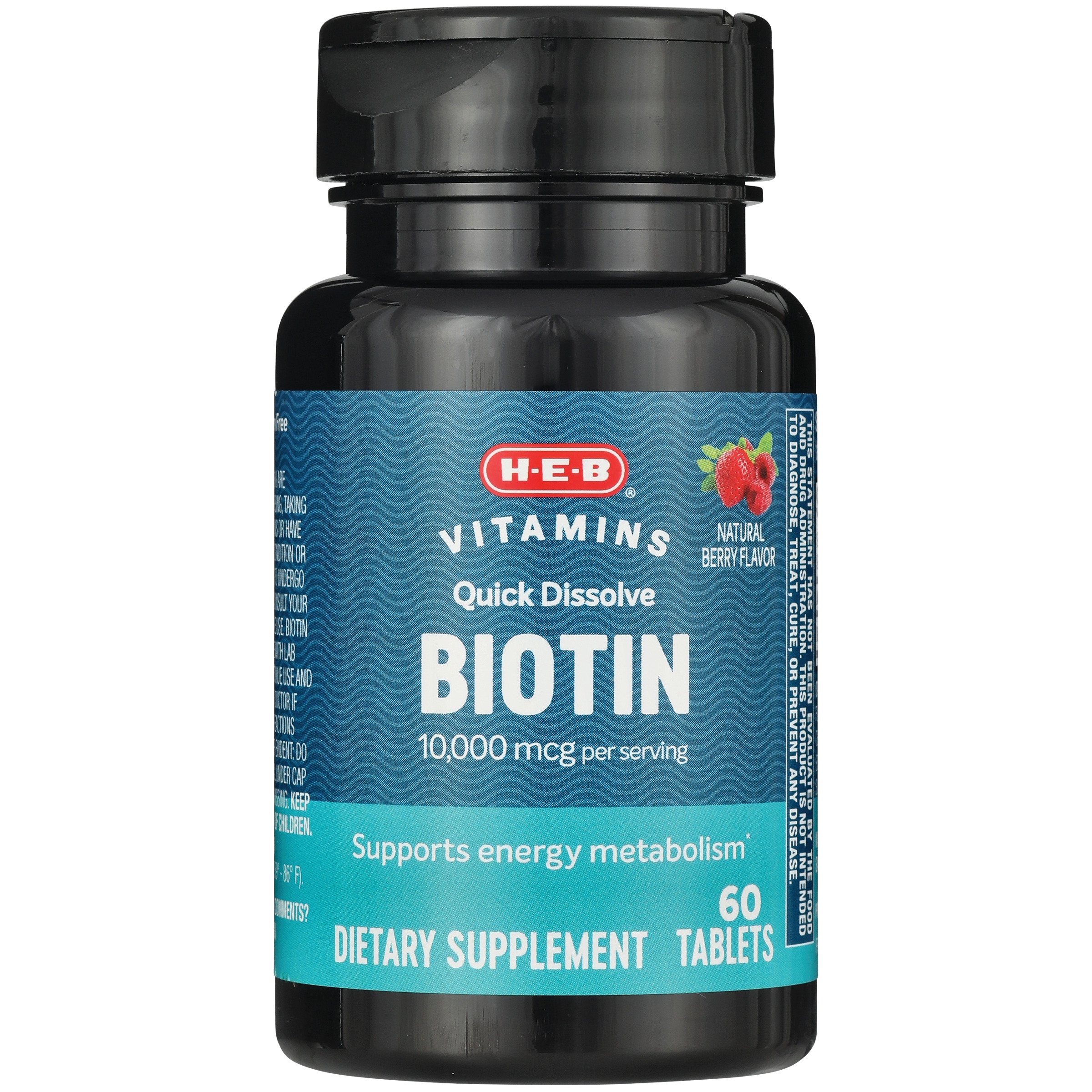 HEB Vitamins Biotin Quick Dissolve Tablets 10,000 mcg Shop