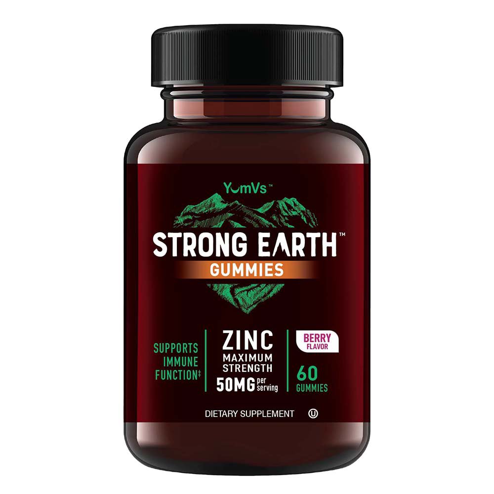 YumVs Strong Earth Zinc Gummies - 50 mg, 60 ct