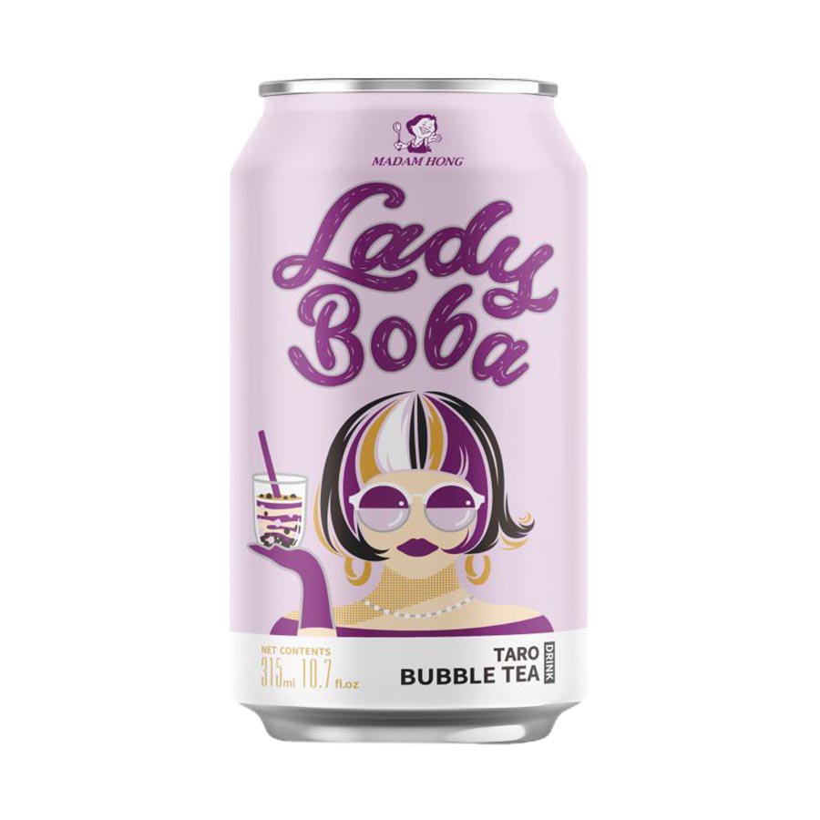 Lady Boba Taro Bubble Tea, 10.7 oz