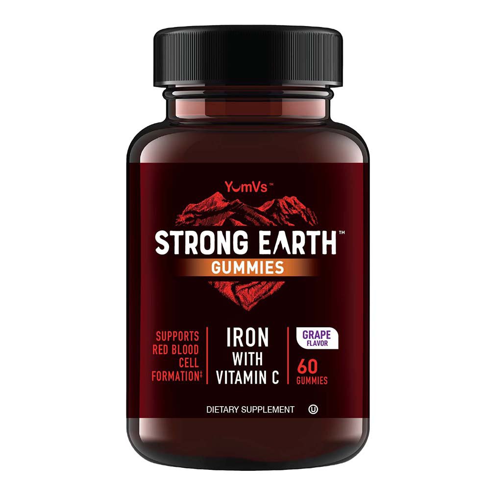 YumVs Strong Earth Iron Gummies - Grape, 60 ct