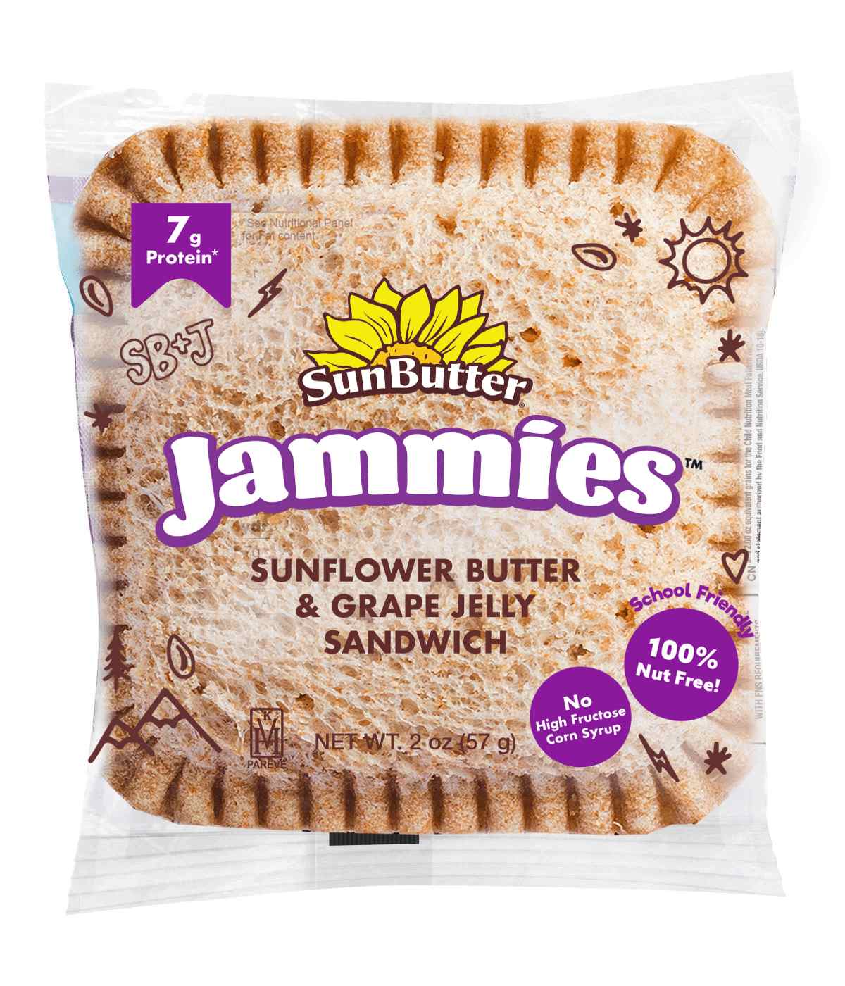 SunButter Jammies Frozen Sandwiches - Sunflower Butter & Grape Jelly; image 3 of 7