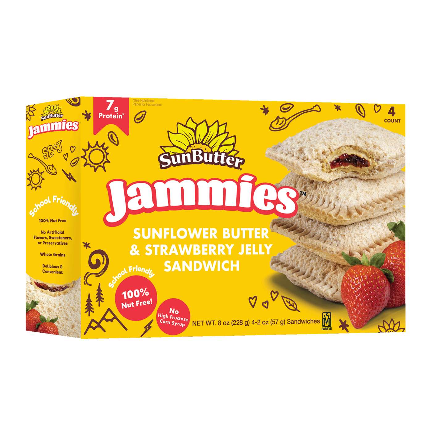 SunButter Jammies Frozen Sandwiches - Sunflower Butter & Strawberry Jelly; image 1 of 7