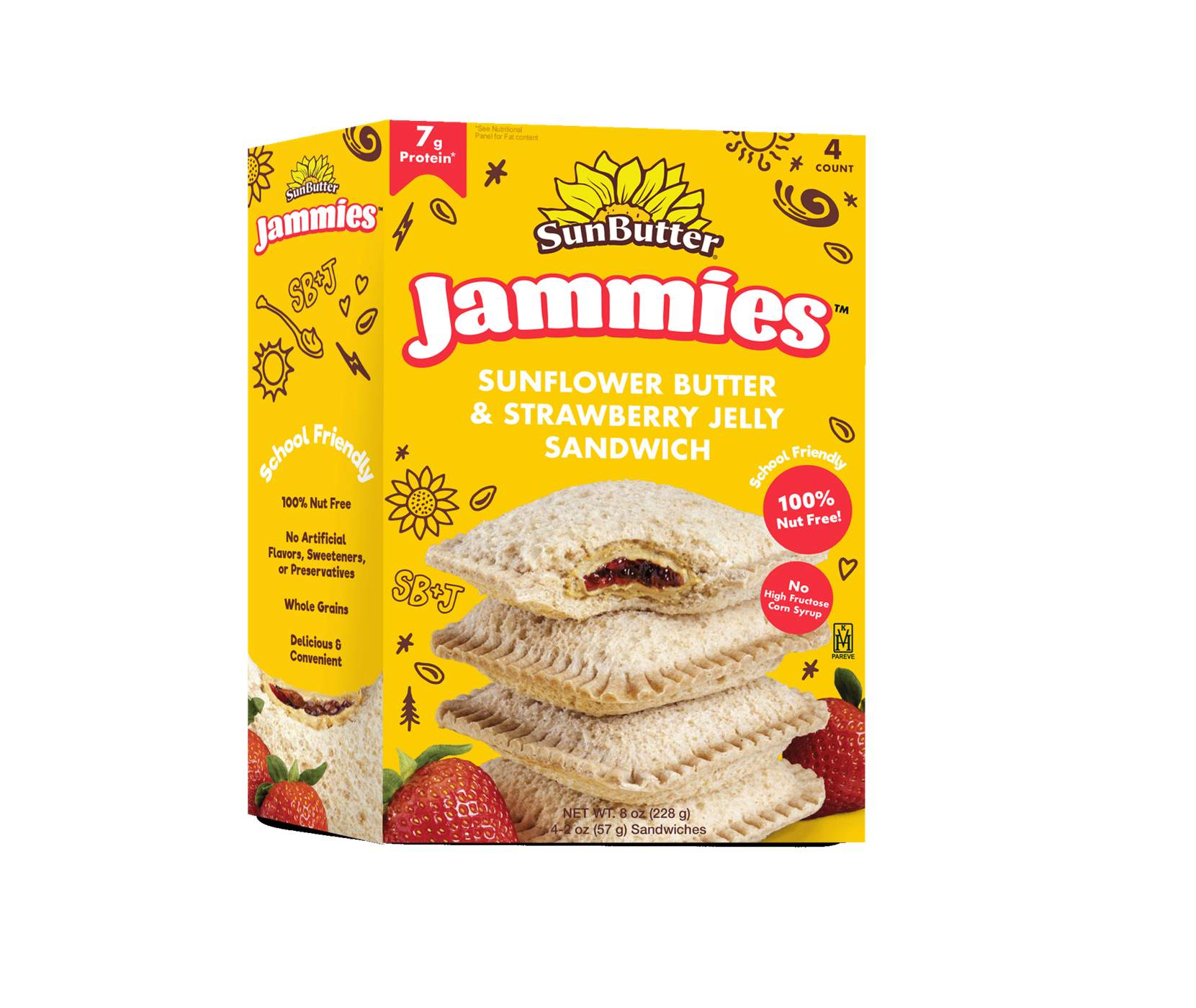 SunButter Jammies Frozen Sandwiches - Sunflower Butter & Strawberry Jelly; image 2 of 7