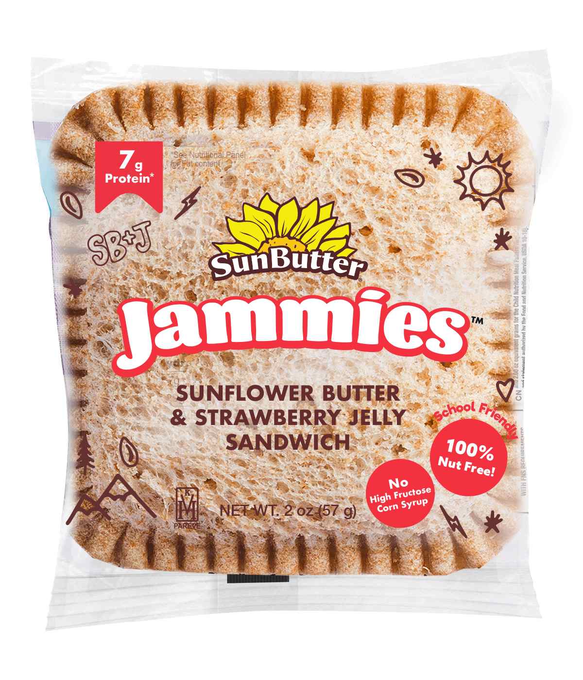 SunButter Jammies Frozen Sandwiches - Sunflower Butter & Strawberry Jelly; image 3 of 7
