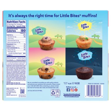 Entenmann's Little Bites Blueberry Mini Muffins Value Pack, 10 ct