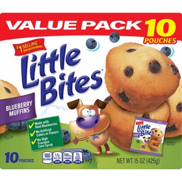 Entenmann's Little Bites Blueberry Mini Muffins Value Pack, 10 ct