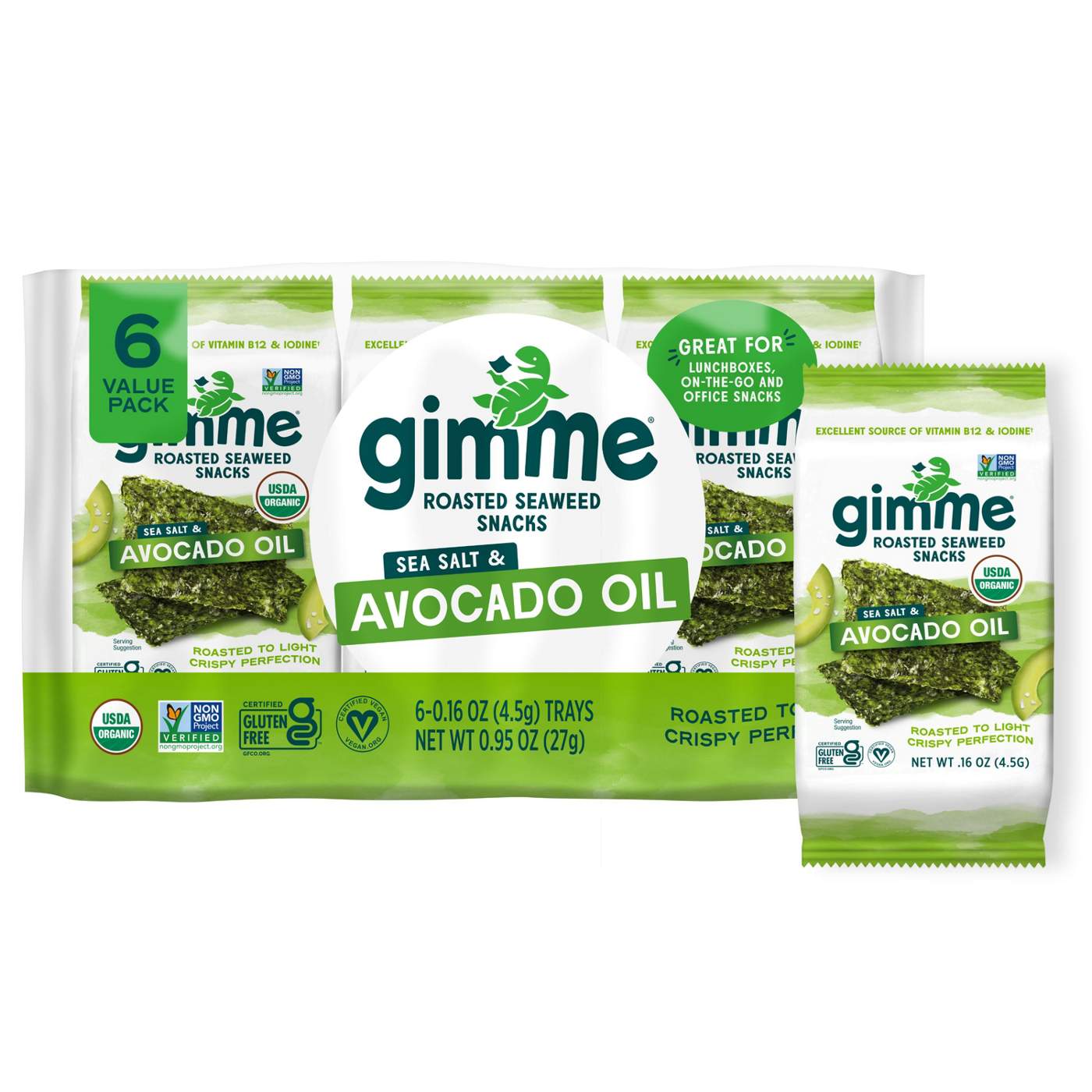 gimme Roasted Seaweed Snacks - Sea Salt & Avocado Oil; image 4 of 4