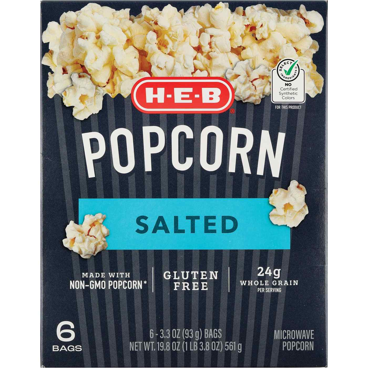 H-E-B Microwave Popcorn - Salted; image 1 of 2