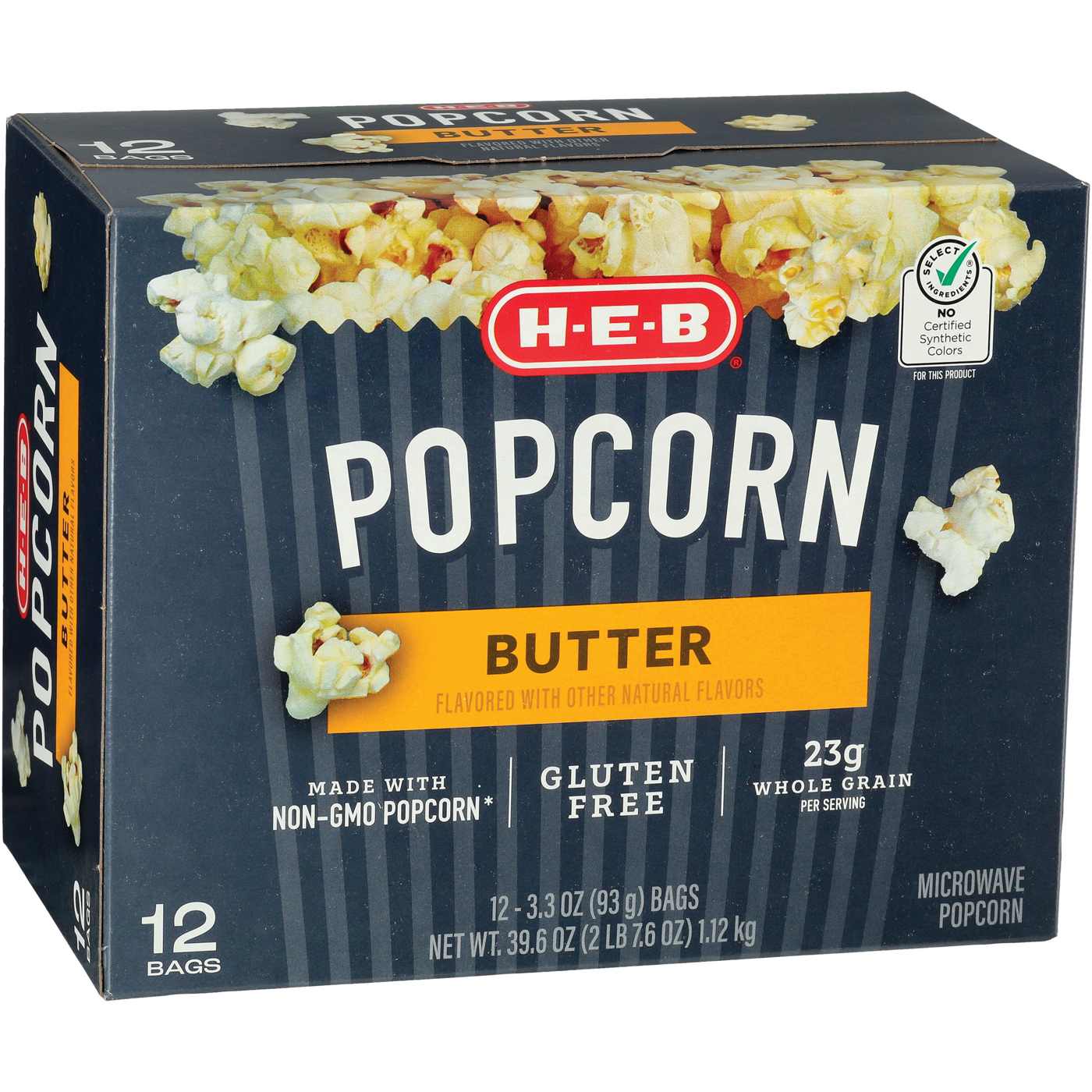H-E-B Microwave Popcorn - Butter; image 2 of 2