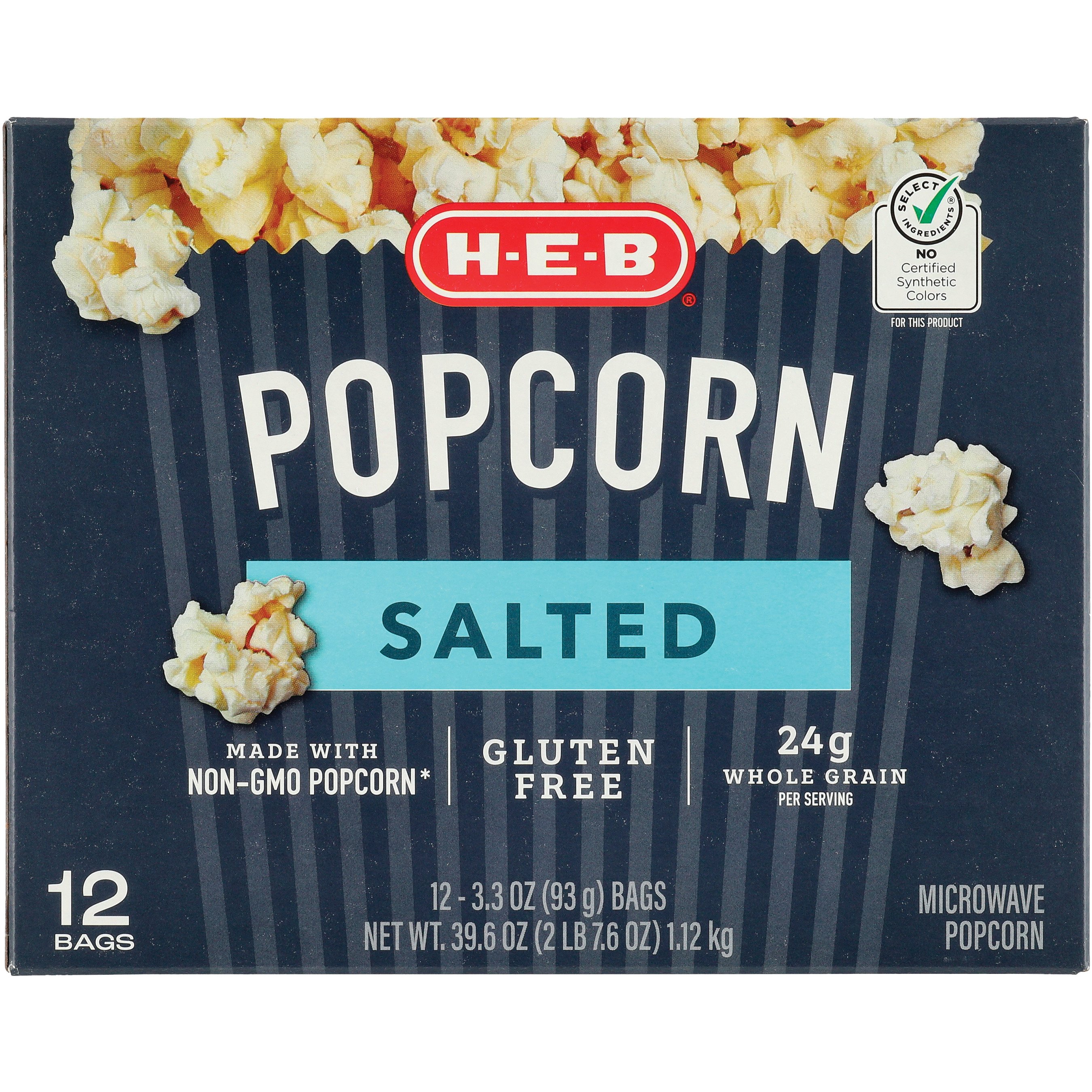 Skinny Pop Sea Salt Microwave Popcorn, 3 pack