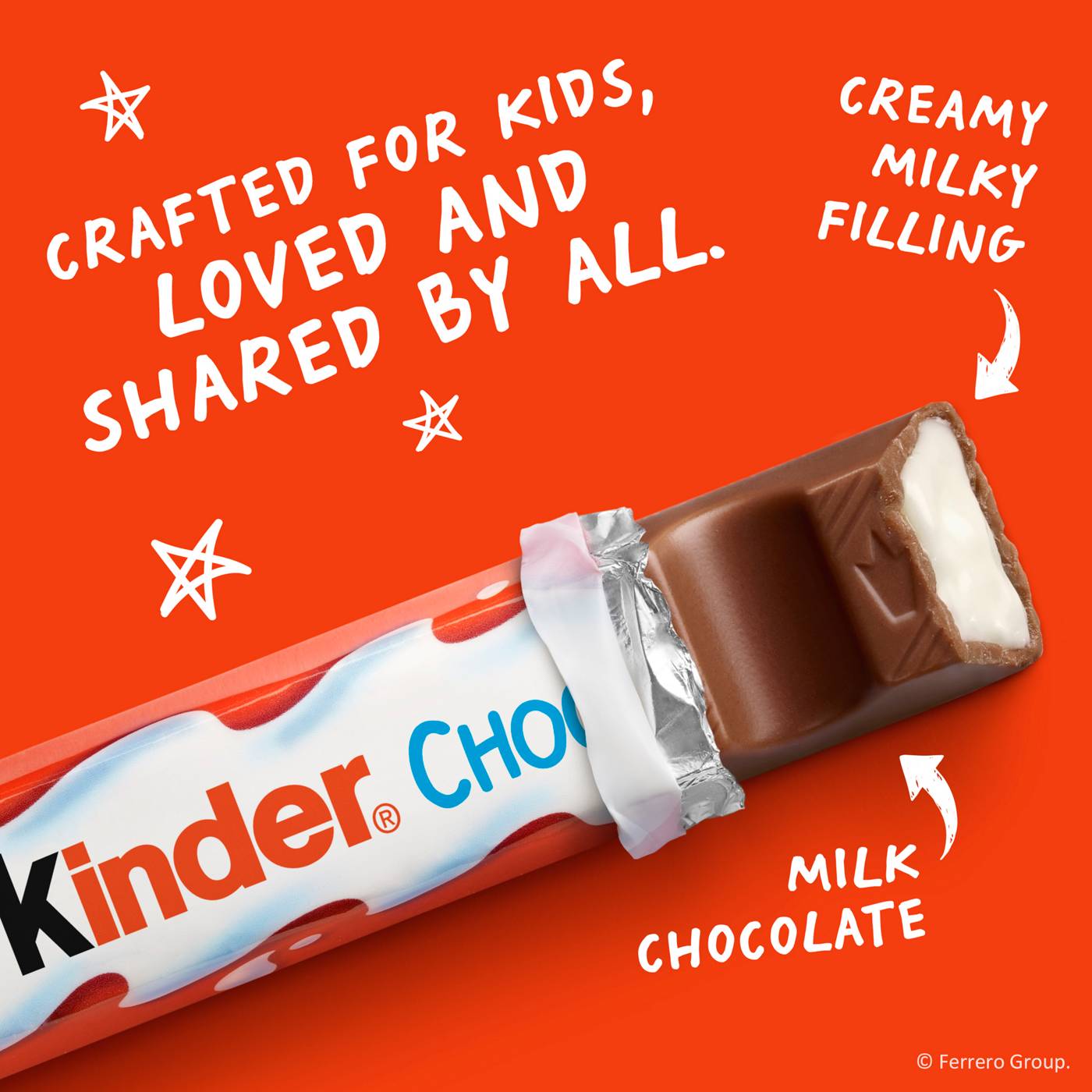 Kinder Chocolate & Creamy Milky Filling Candy Bars; image 3 of 9