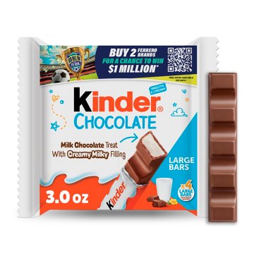 Kinder Chocolate & Creamy Milky Filling Candy Bars - King Size
