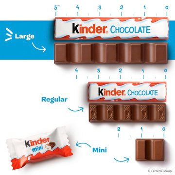 Kinder Chocolate & Creamy Milky Filling Candy Bars - King Size