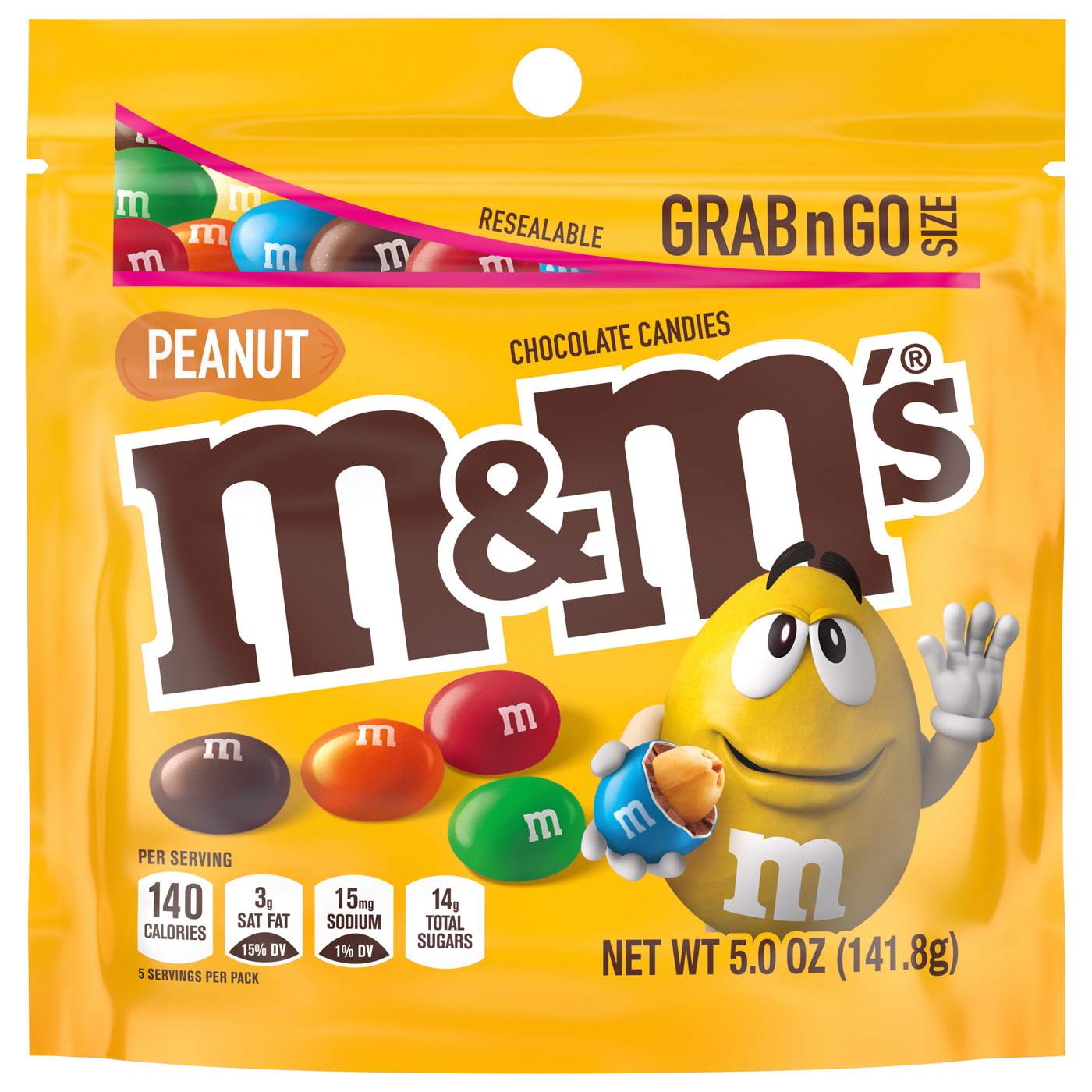 M&M's Milk Chocolate Candy Pouch Peanut
