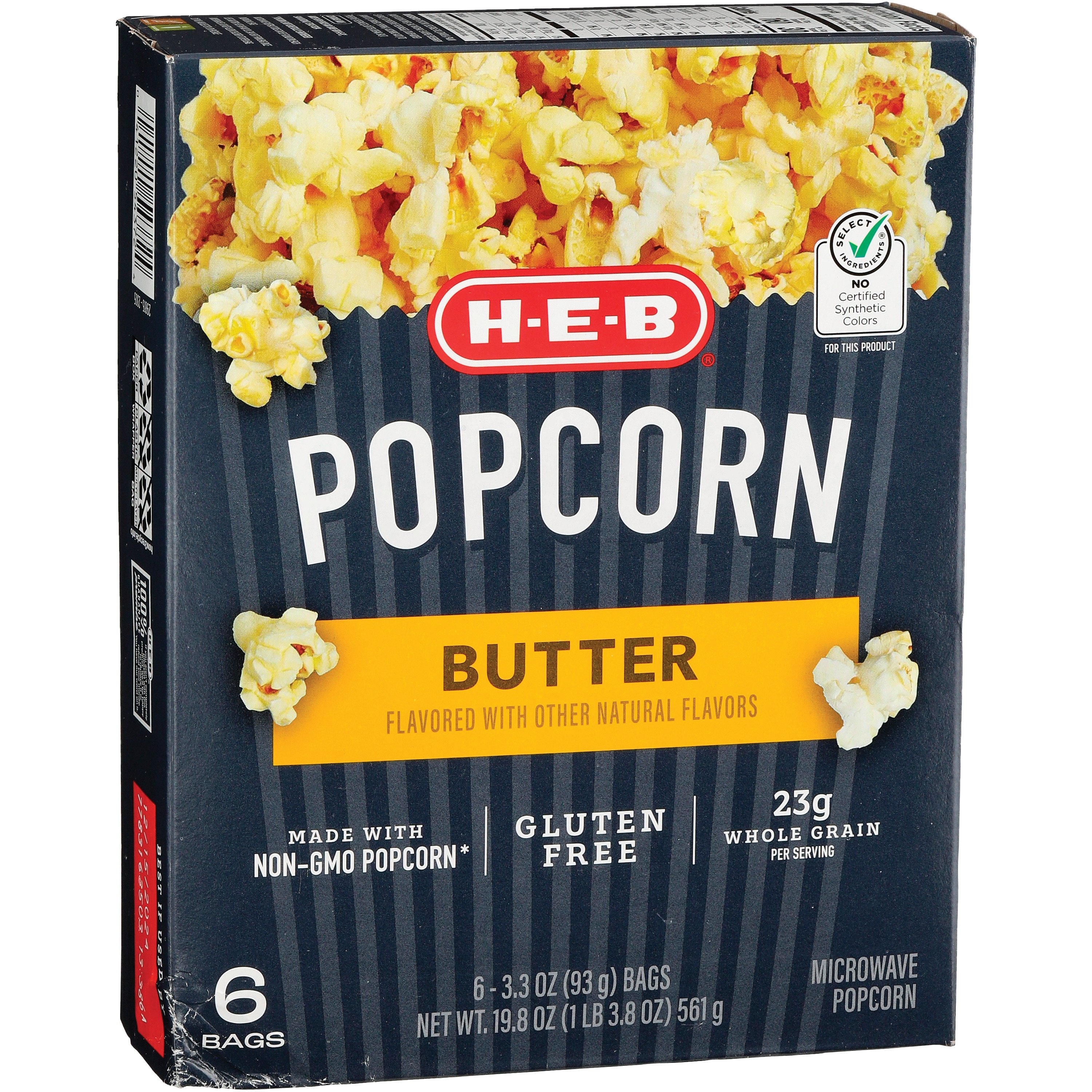 H-E-B Microwave Popcorn - Butter - Shop Popcorn At H-E-B