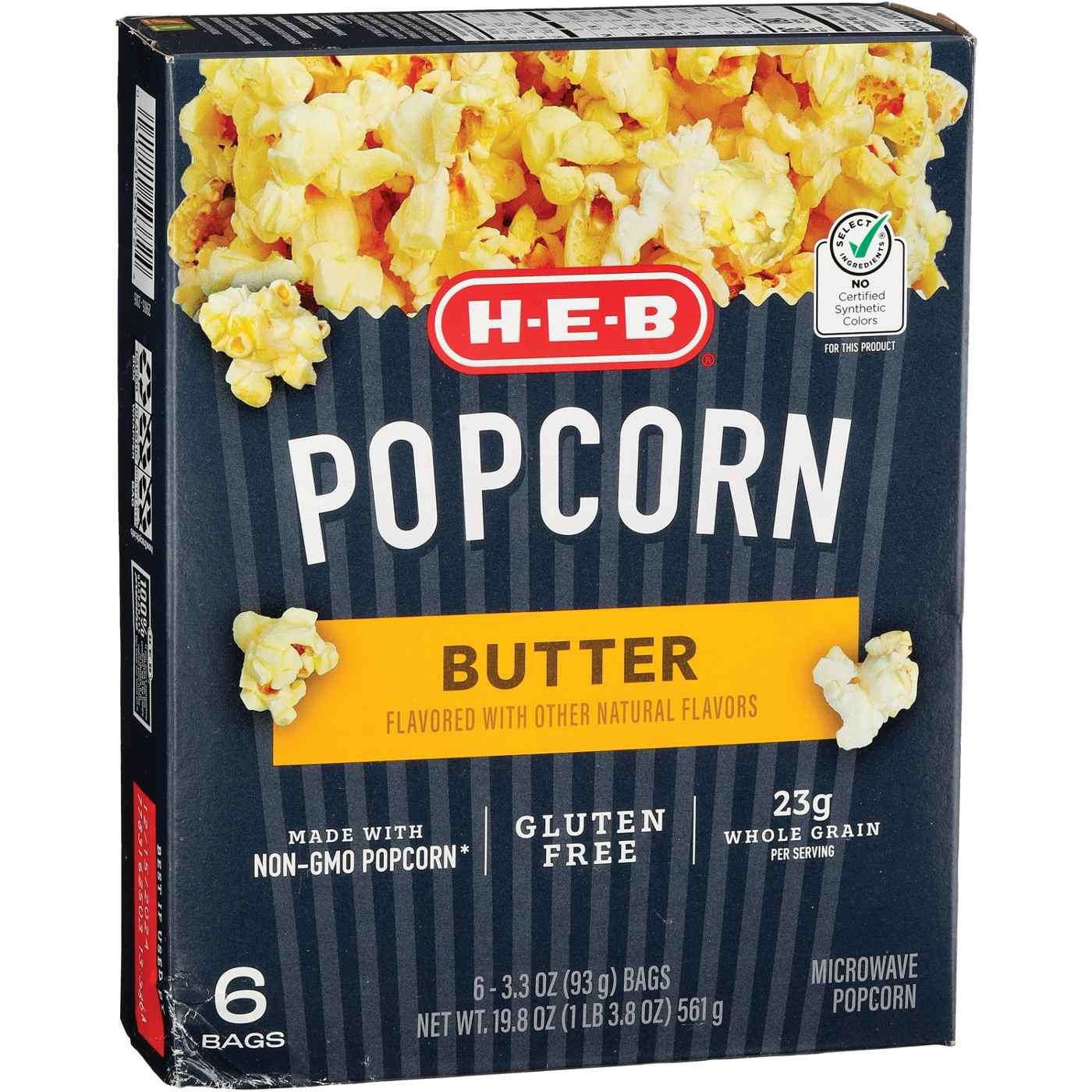 H-E-B Microwave Popcorn - Butter; image 3 of 6