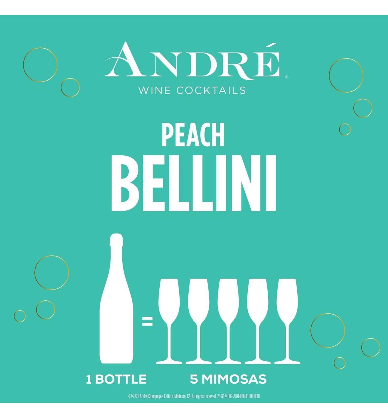 Andre Peach Bellini California Wine Cocktail; image 3 of 4