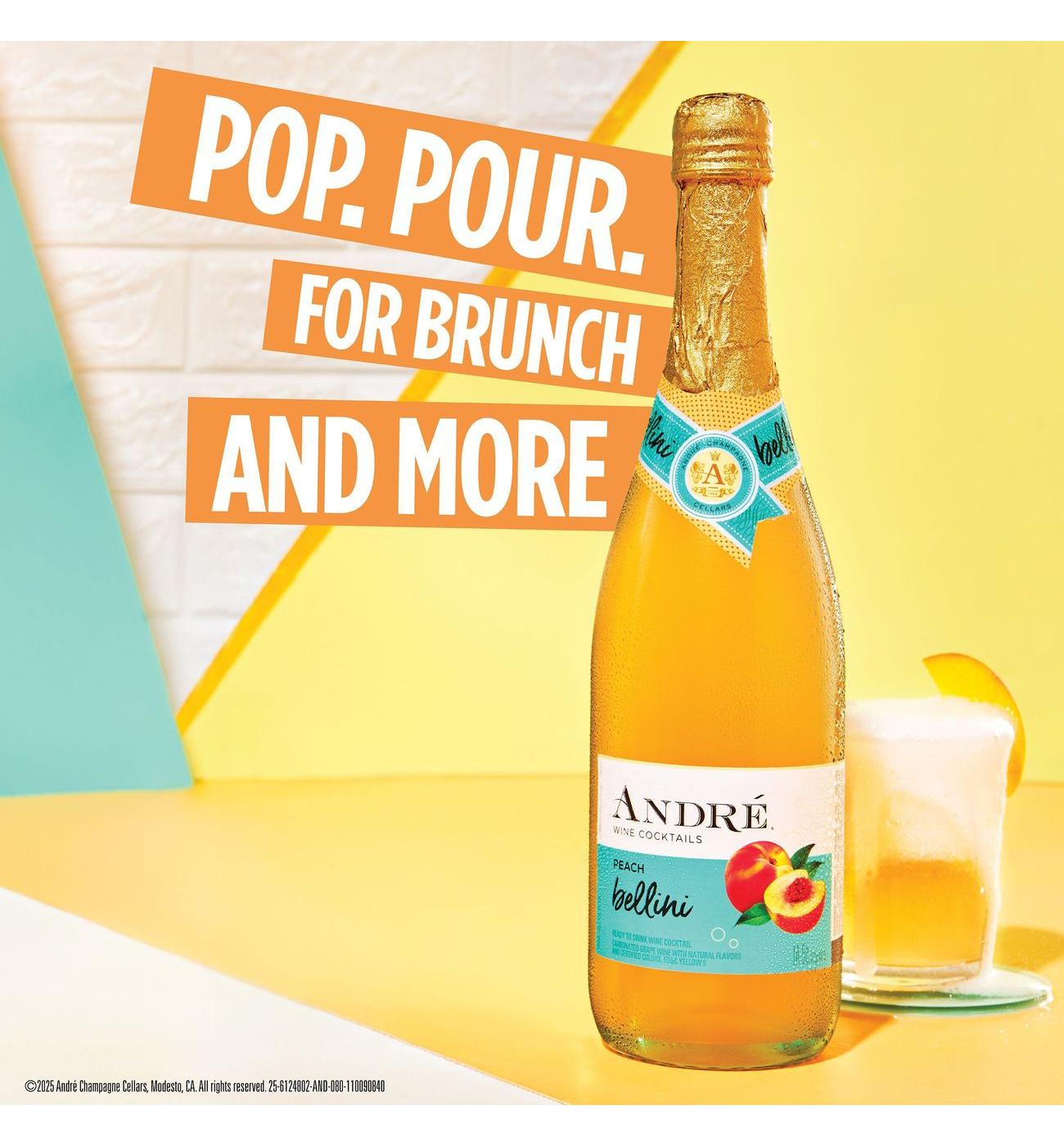 Andre Peach Bellini California Wine Cocktail; image 4 of 4