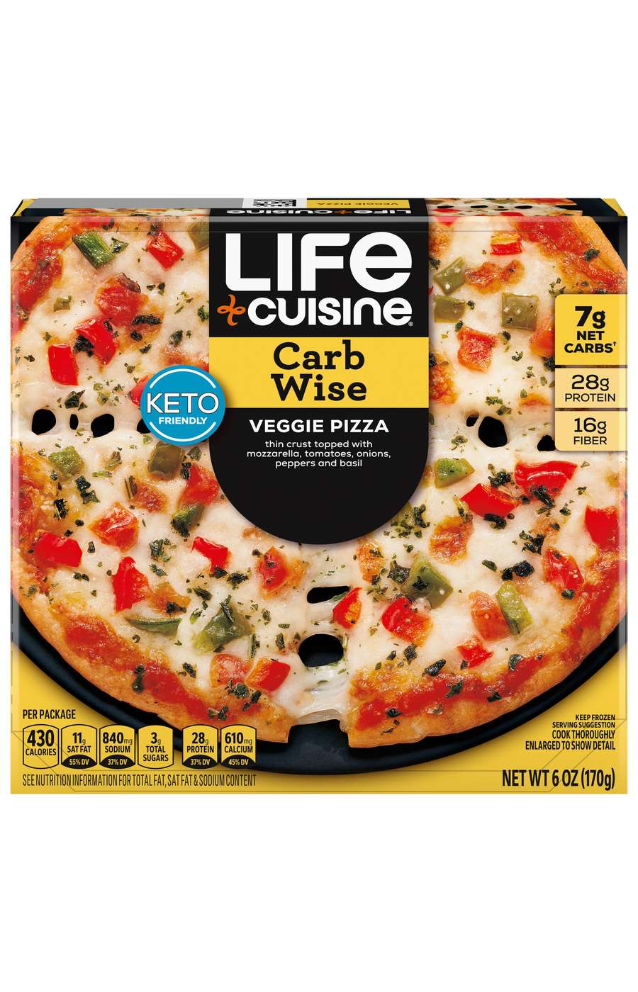 Life Cuisine Carb Wise Veggie Pizza Frozen Meal; image 1 of 4