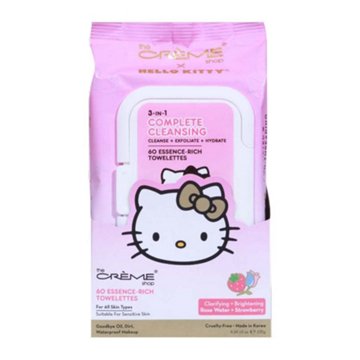 The Crème Shop x Hello Kitty Complete Cleansing Towelettes - Rose Water + Strawberry, 60 ct