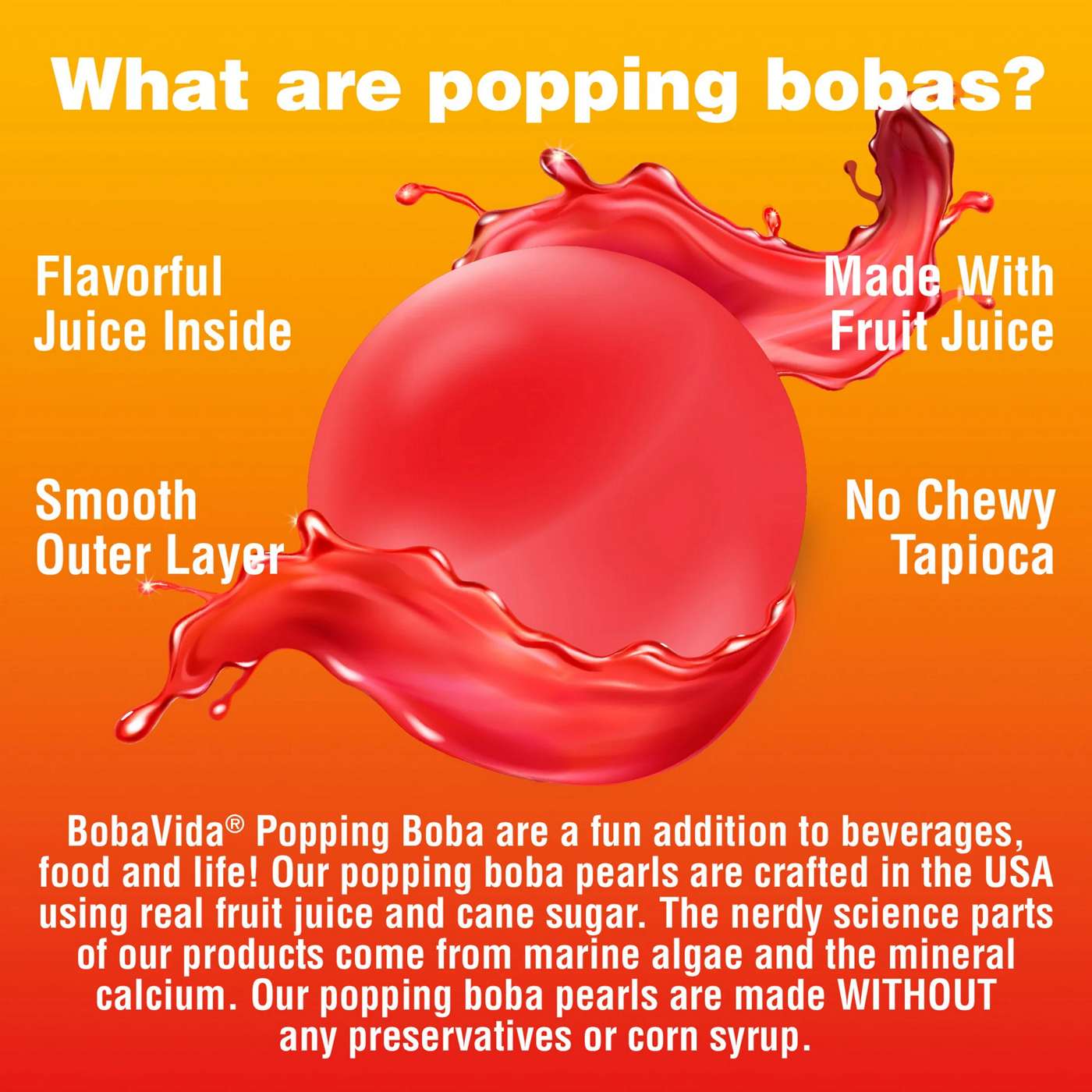 Boba Vida Fruit Punch Popping Boba; image 2 of 6