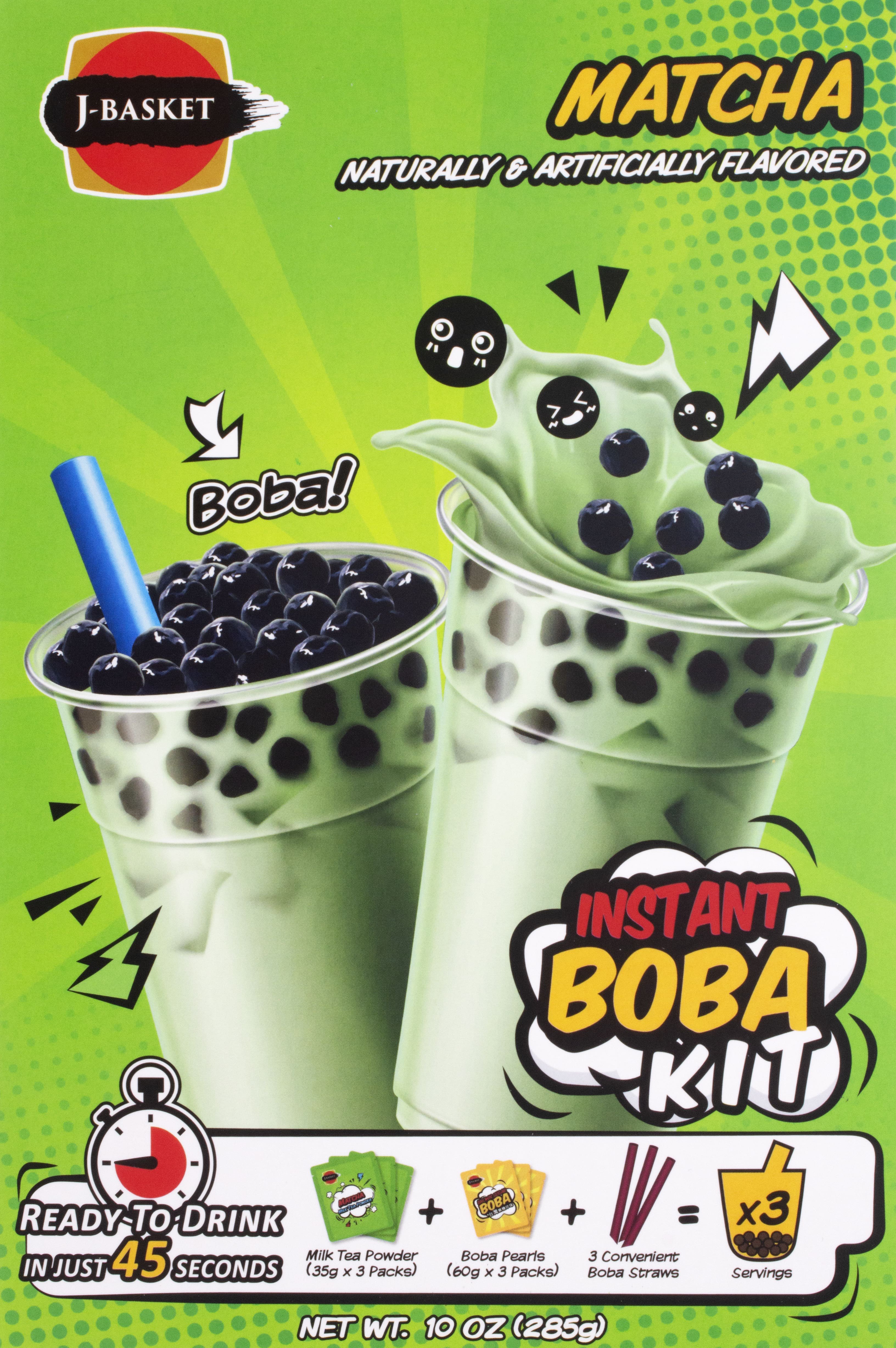 J-Basket Boba Bubble Tea Kit: Black Tea (3 Cups)