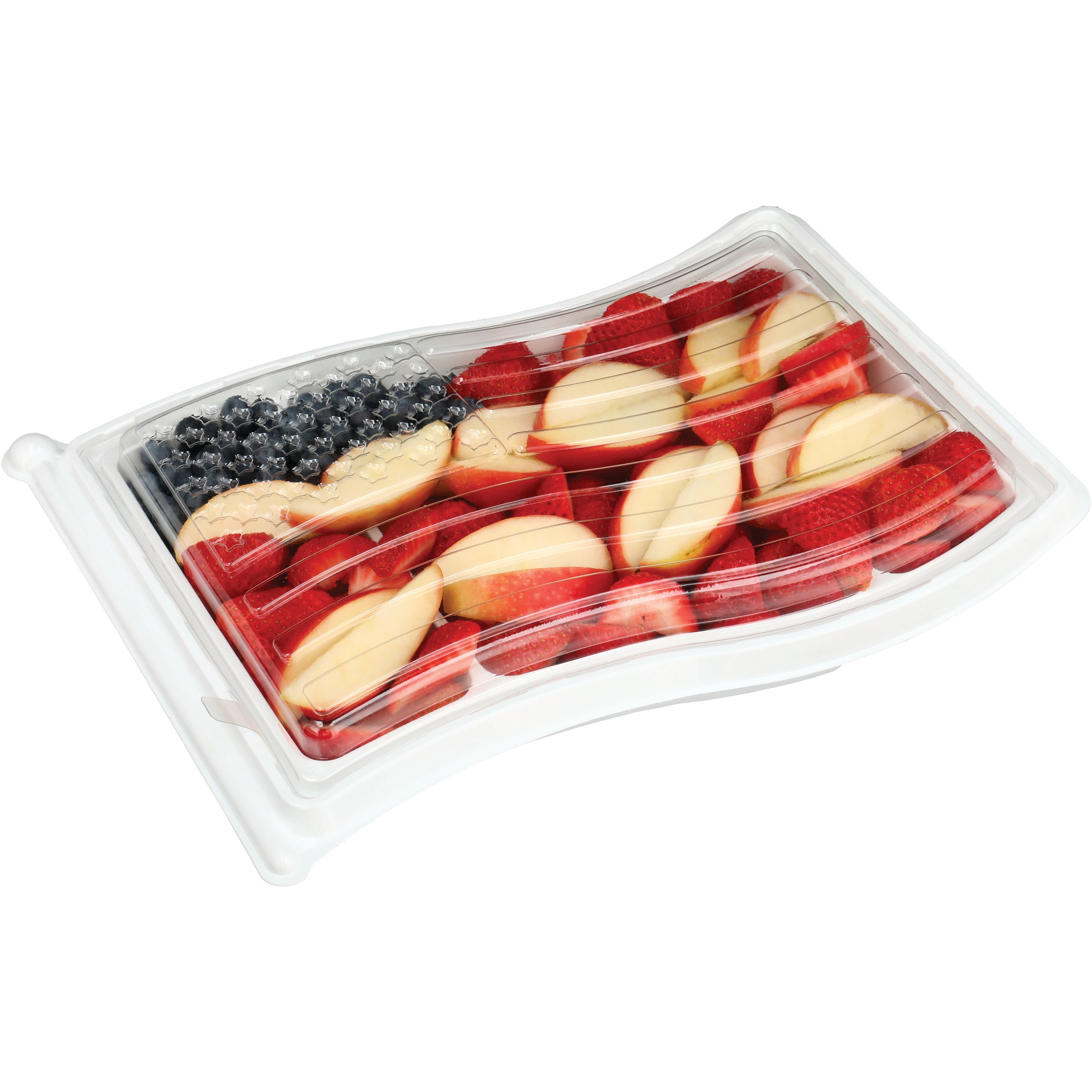 H-E-B Patriotic Flag Fruit Party Tray - Sliced Apples & Berries - Shop ...