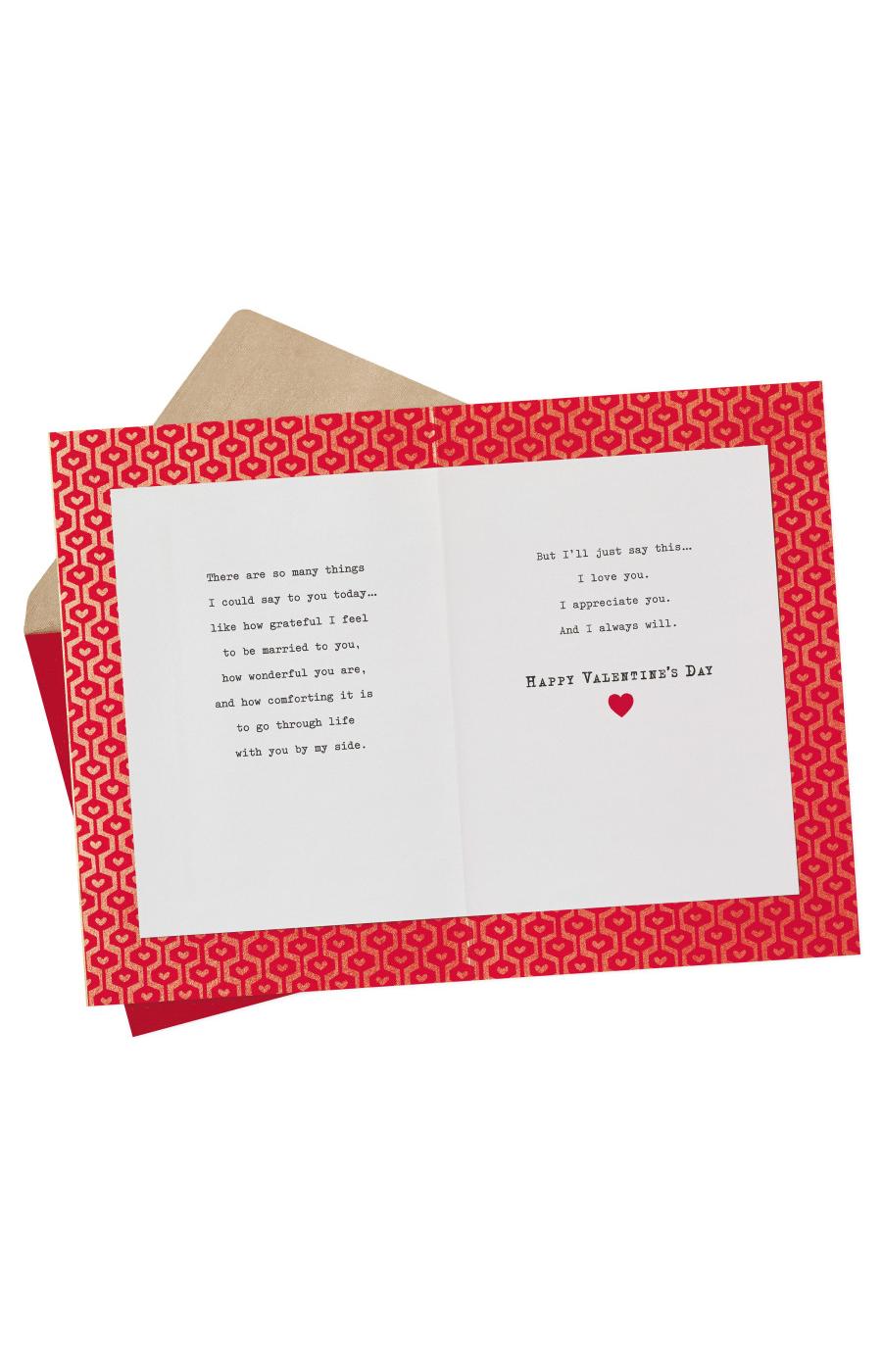 Hallmark Three Gold Hearts Valentine's Day Card for Husband - S7; image 6 of 7