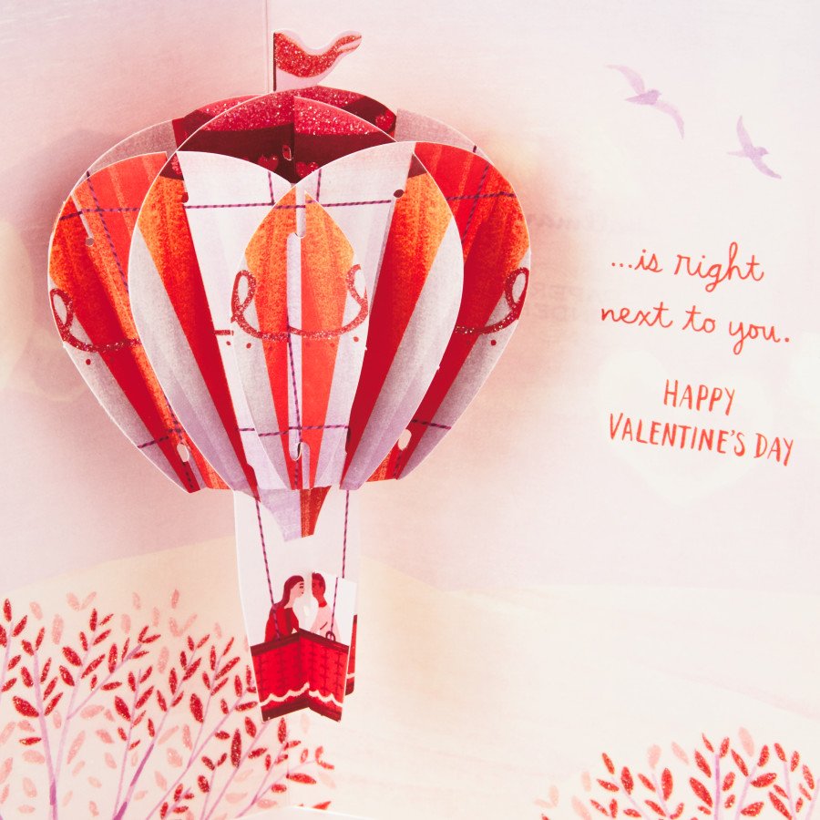  Hallmark Pack of Valentines Day Cards, Vintage Hot Air Balloon  (10 Valentine's Day Cards with Envelopes) : Office Products