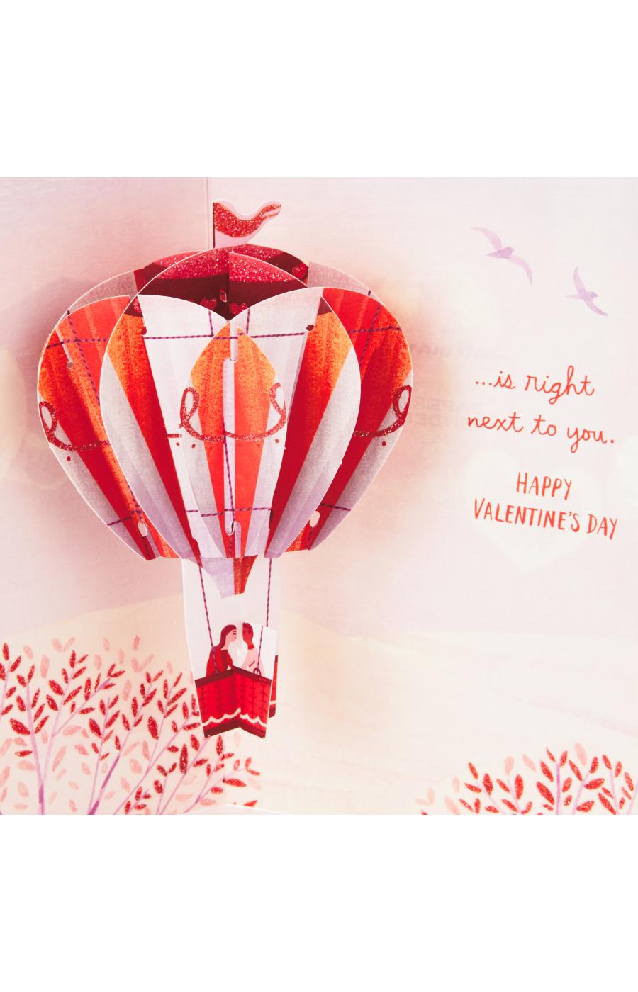 Hallmark Hot Air Balloon Paper Wonder Valentine's Day Pop Up Card for Significant Other - S5; image 4 of 7