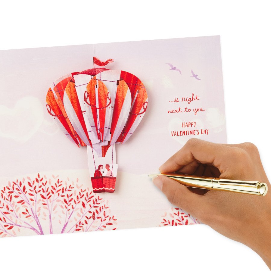  Hallmark Pack of Valentines Day Cards, Vintage Hot Air Balloon  (10 Valentine's Day Cards with Envelopes) : Office Products