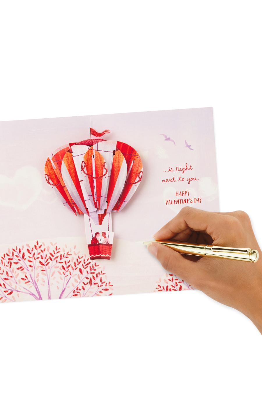 Hallmark Hot Air Balloon Paper Wonder Valentine's Day Pop Up Card for Significant Other - S5; image 5 of 7