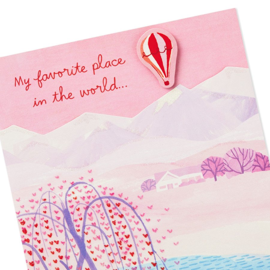  Hallmark Pack of Valentines Day Cards, Vintage Hot Air Balloon  (10 Valentine's Day Cards with Envelopes) : Office Products