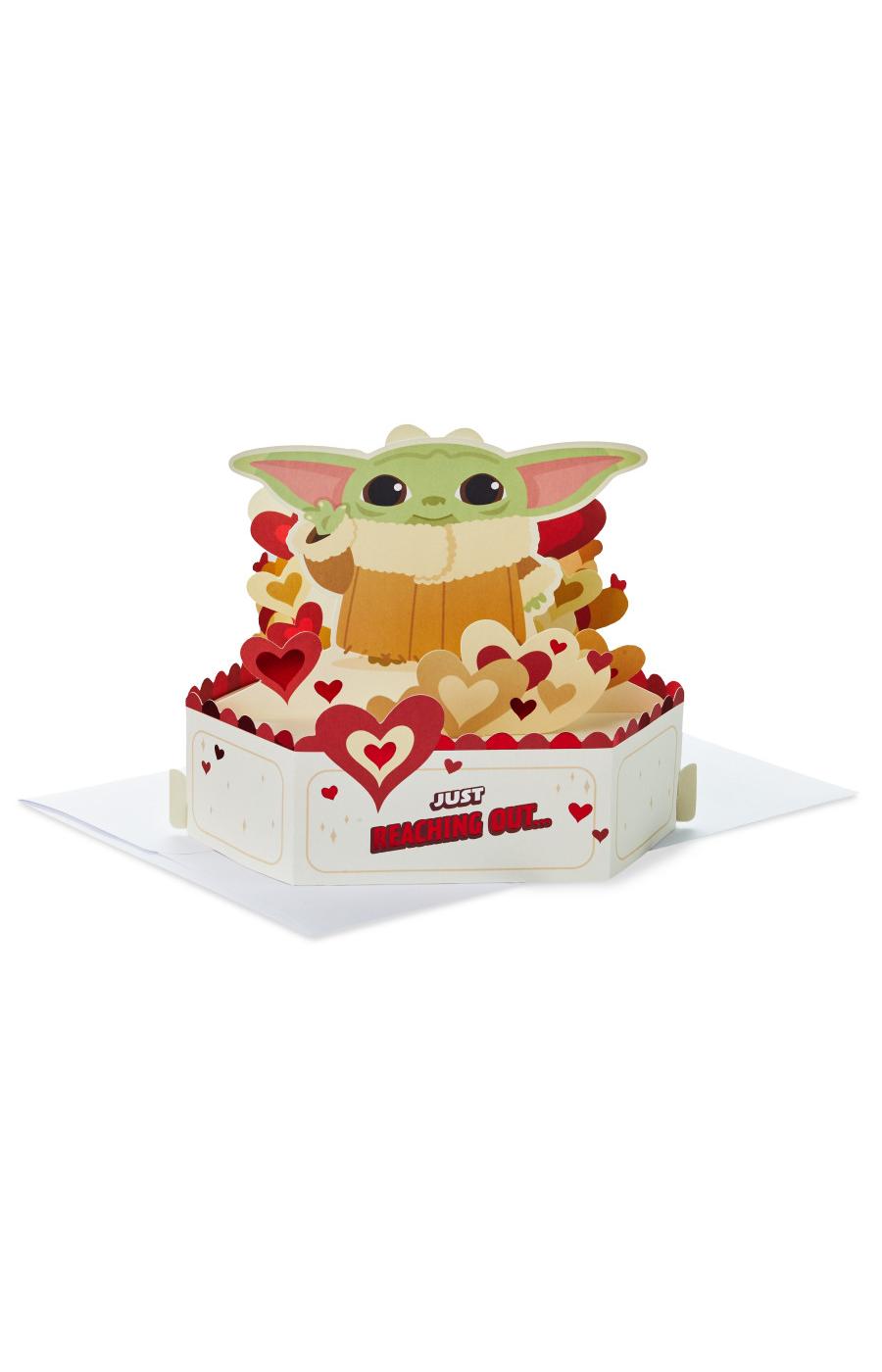 Hallmark Reaching Out Paper Wonder Star Wars Baby Yoda Pop Up Anniversary Card - S14; image 1 of 7