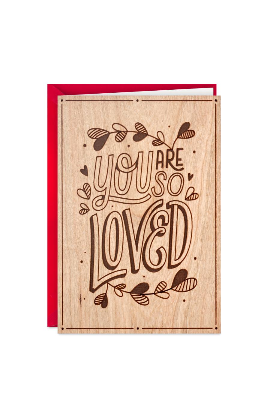 Hallmark So Loved Signature Wood Valentine's Day Card - S21, S7; image 1 of 6