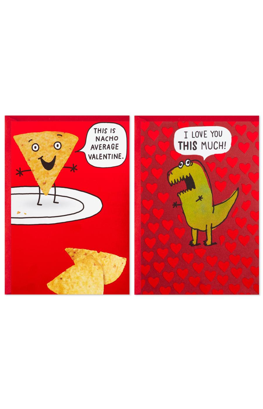 Hallmark Dinosaur & Nachos Shoebox Funny Love or Friendship Valentine's Day Cards - S11; image 1 of 7